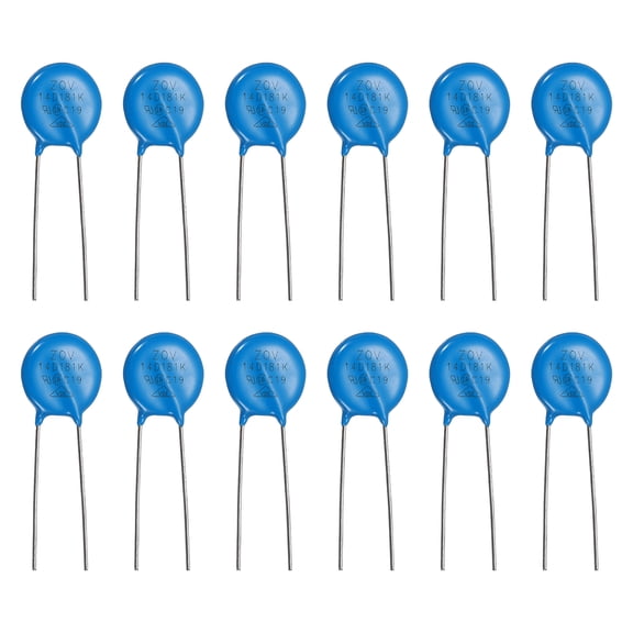 12 Pack Voltage Dependent Resistors, 14D181K Varistor AC 115V Radial Disc Varistors 14mm Dia Surge Current Protector for AC/DC Circuit Protection