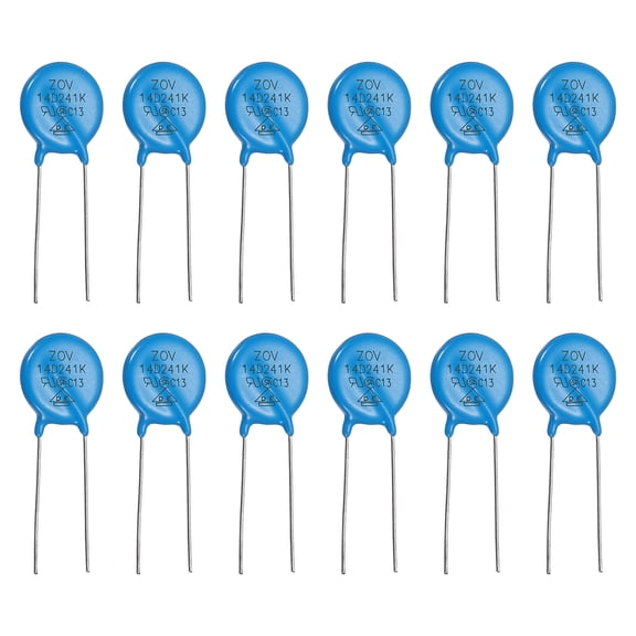 12 Pack Voltage Dependent Resistors, 14D241K Varistor AC 150V Radial Disc Varistors 14.5mm Dia Surge Current Protector for AC/DC Circuit Protection