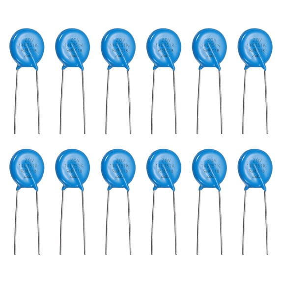 12 Pack Voltage Dependent Resistors, 14D751K Varistor AC 460V Radial Disc Varistors 14.5mm Dia Surge Current Protector for AC/DC Circuit Protection