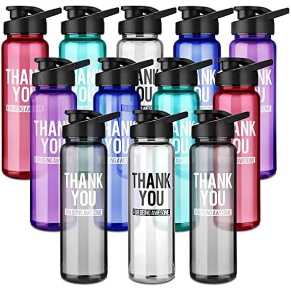 12 Pack Volunteer Employee Appreciation Gift Thank You Gift for Nurse 24 oz Water Bottle Thank You for Being Awesome Sport Bottle for Team Coworker Staff Teacher$$Sport & Recreation Other