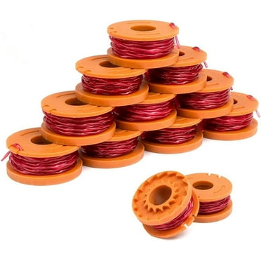 12 Pack WA0010 Weed Eater String Replacement for Worx Select Electric String Trimmers (12 Line Spools, 0.065")