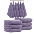 thumbnail image 1 of 12-Pack Washcloths Set, 13"x13" Luxurious Dish Towels Ultra Soft Face Towels Quick Dry Kitchen Towel Bundle Absorbent Wash Cloths(Dark Purple), 1 of 6