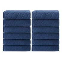 12 Pack Kitchen Washcloths, 13"x13" Large Thick Dishcloths for Drying Dishes, Ultra Soft Microfiber Towels Quick Dry Super Absorbent Wash Cloths Set for Kitchen Cleaning (Navy)