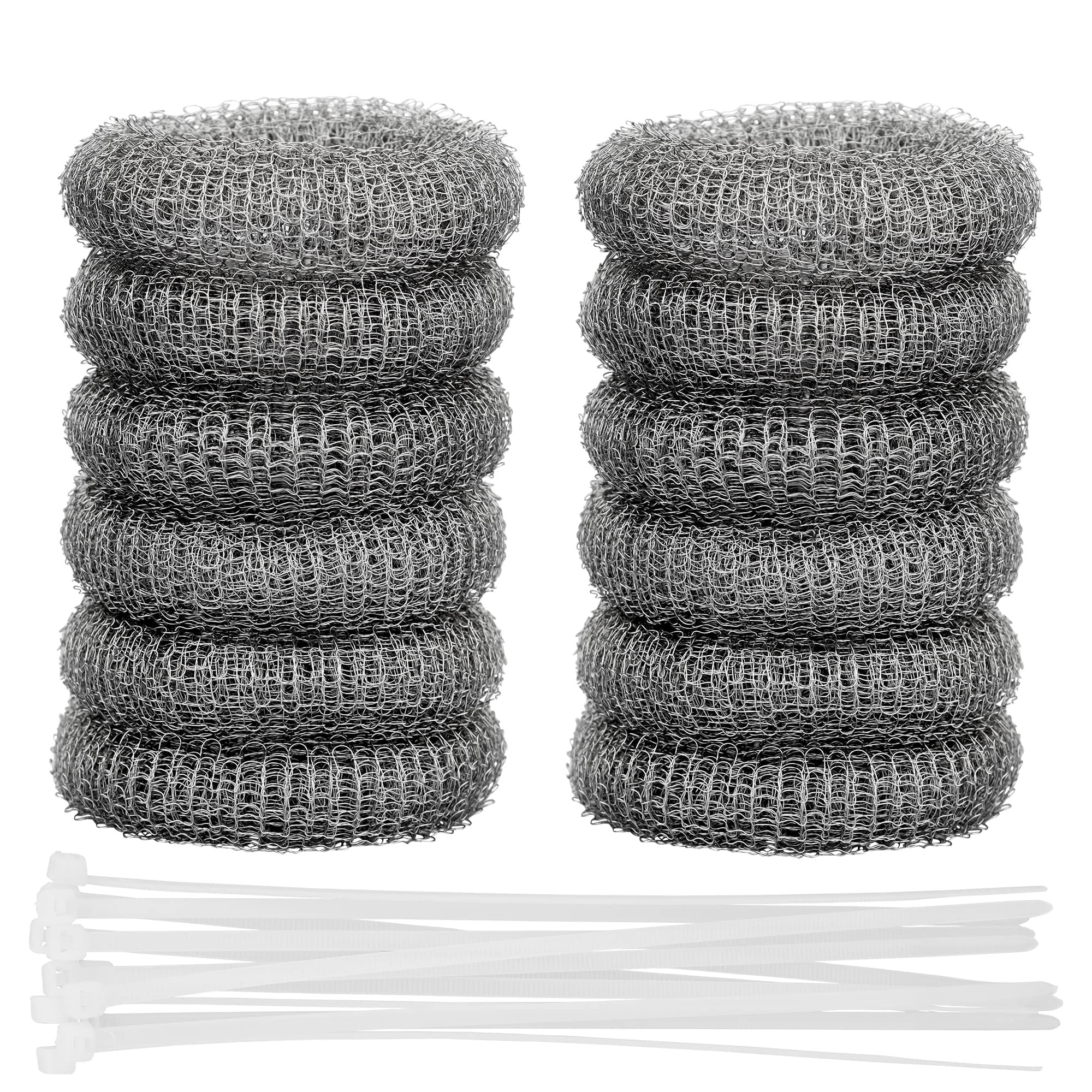 Ocervd 12 Pack Washing Machine Lint Traps with 12 Nylon Cable Ties, Laundry Mesh Washer Sink