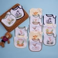 thumbnail image 1 of 12-Pack Waterproof Baby Bibs for Boys & Girls | Absorbent Cotton with Adjustable Snaps for Feeding, Teething & Drooling, 1 of 8