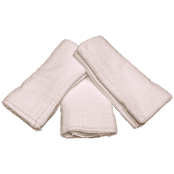 12 Pack Waterview Beach Pool Spa Towels Solid White 100% Cotton 36" x 68"