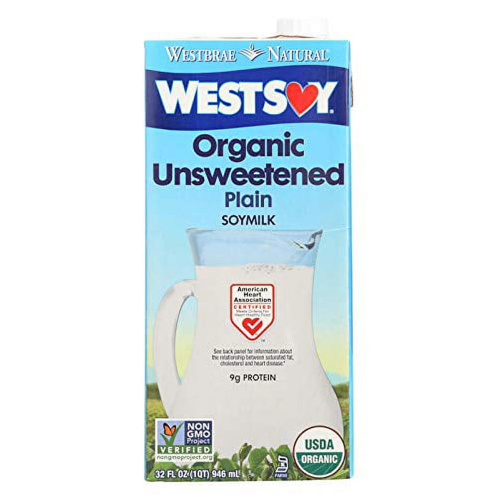 WestSoy, Unsweetened Soy Milk, 32 oz, Vegan Organic - Walmart.com