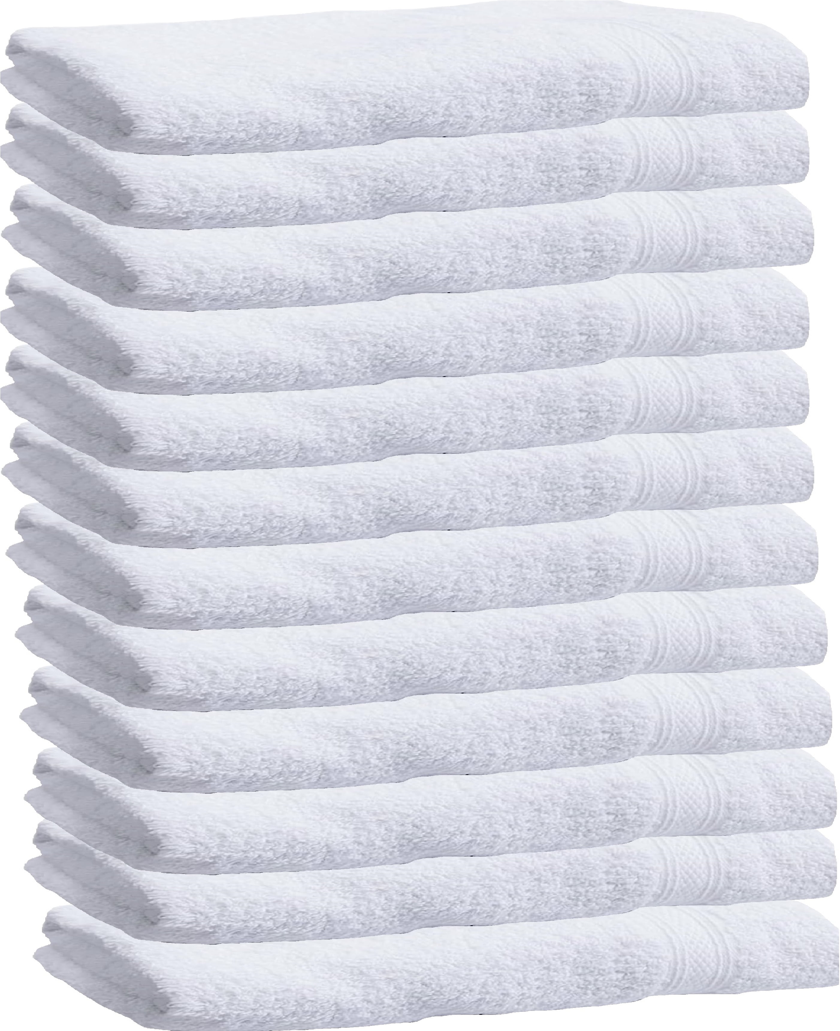 12 Pack White 16x27 100% RS Cotton Loop Hand Towels Salon/Gym/Hotel Super Absorbent Best for Gym, Bathroom, Kitchen, Home or Commercial use, by Towels N More