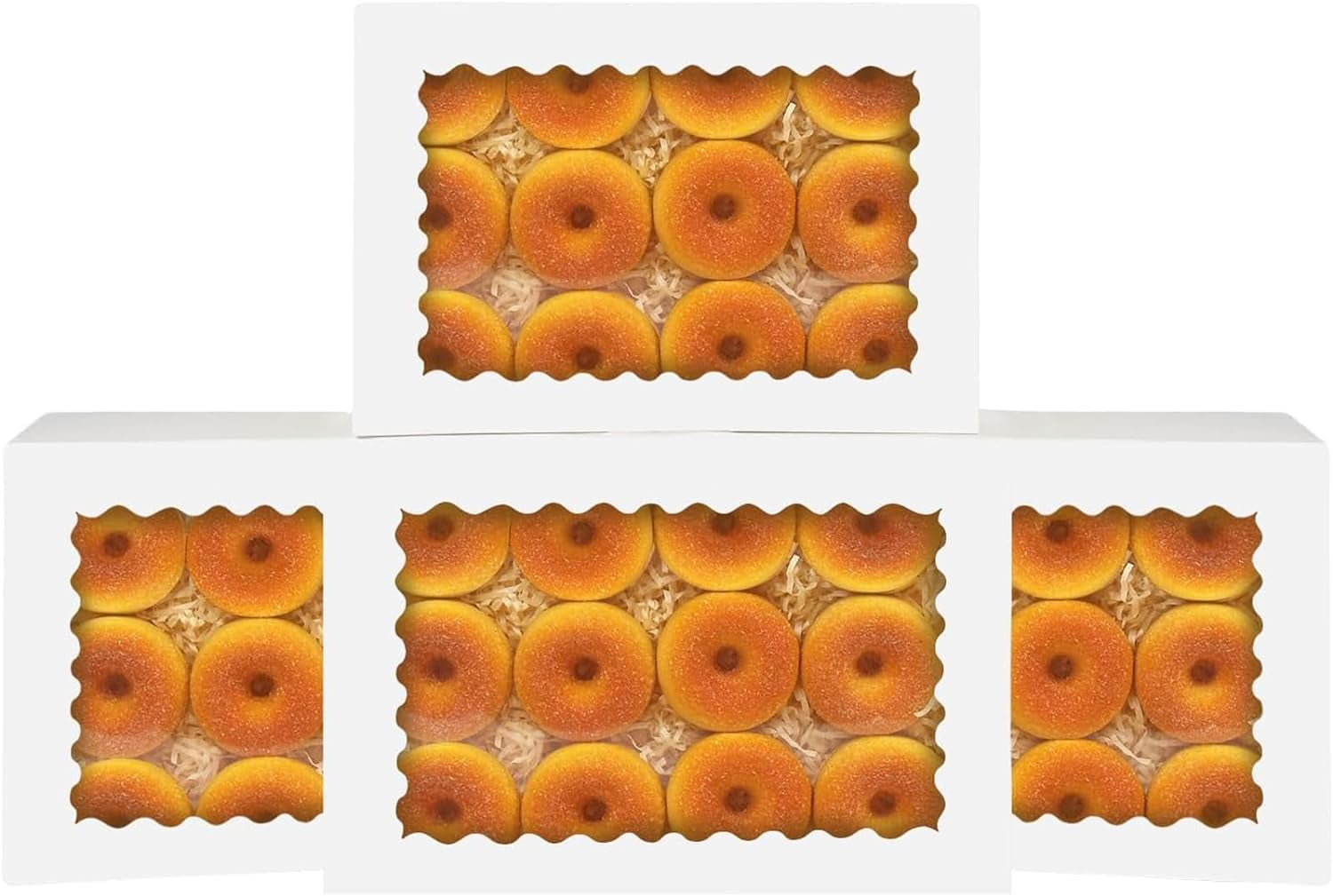 Pastery Window 12-Pack White Bakery Boxes with Windows: Ideal for Weddings, Birthdays ...