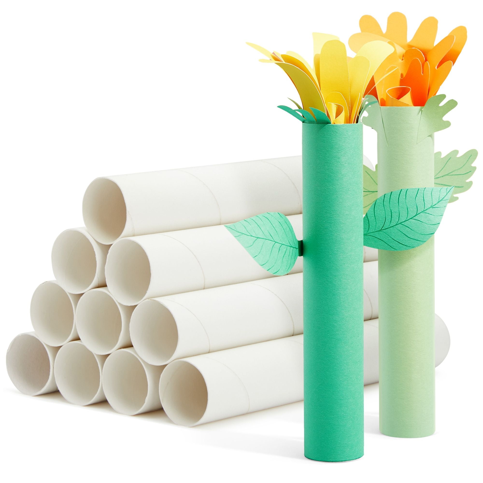50 Brown Empty Paper Towel Rolls, 2 Size Cardboard Tubes for Crafts, DIY  Art Projects (6 and 7.5 in)