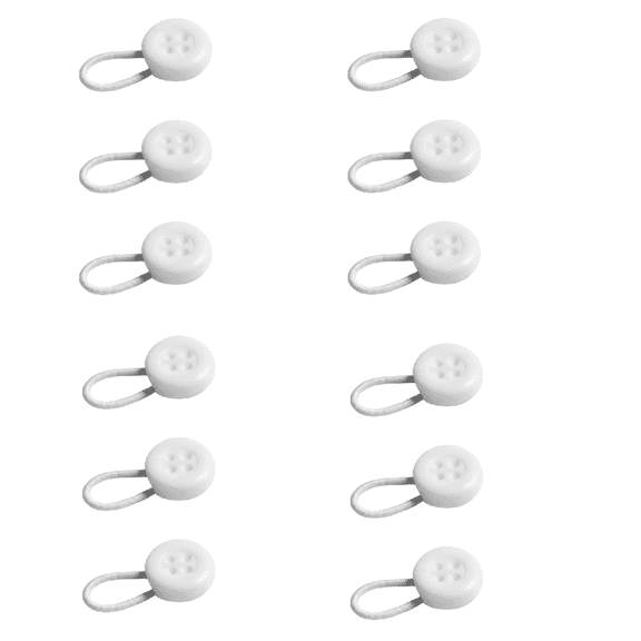 12 Pack White Collar Extenders Elastic Extenders for Dress Shirts