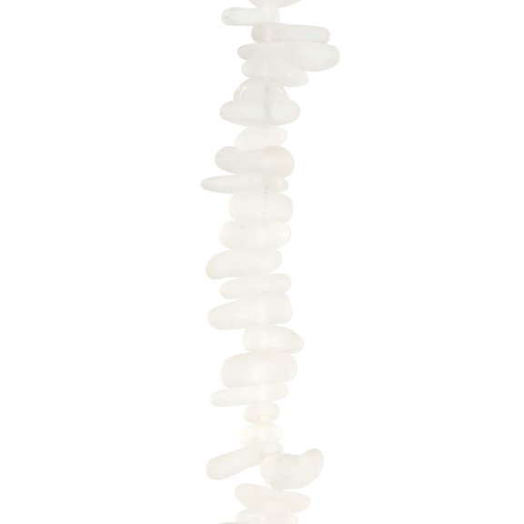 Bead Landing White Crackled Quartz Chip Beads, 12 Pack