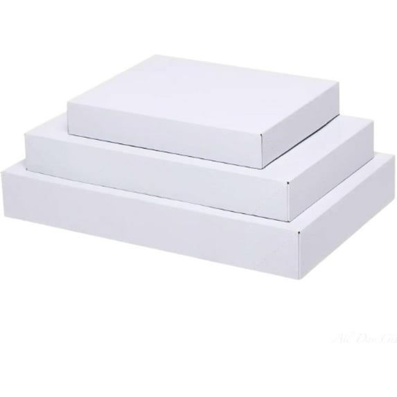 12-Pack White Gift Boxes with Lids – Multi-Pack Gift Wrap Boxes for Clothes, Apparel, Christmas and Birthdays, Assorted Sizes