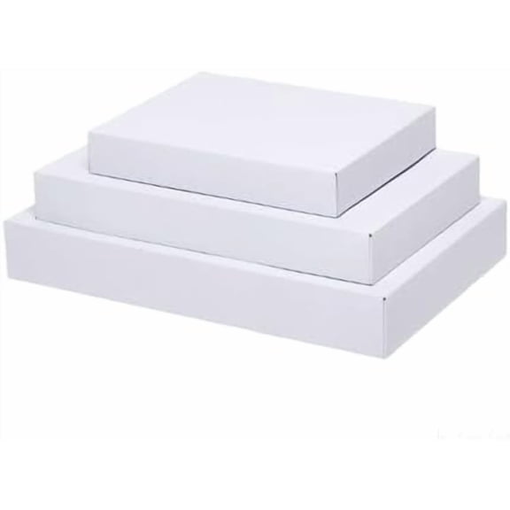 12-Pack White Gift Boxes with Lids – Multi-Pack Gift Wrap Boxes for Clothes, Apparel, Christmas and Birthdays, Assorted Sizes