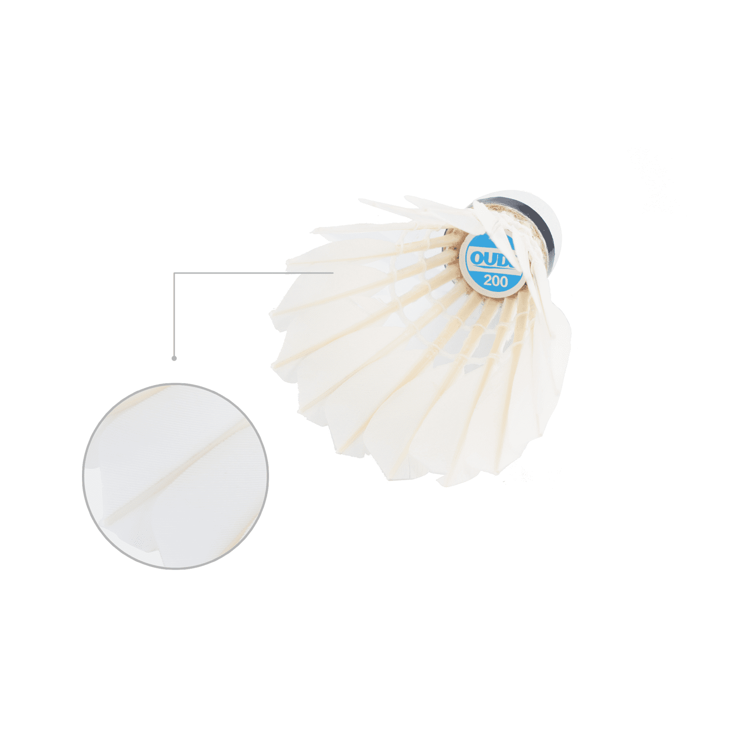 12Pack White Goose Feather Badminton Shuttlecocks with High Stability