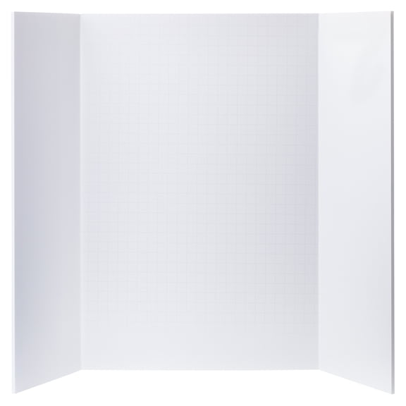 12 Pack: White Guide-Line 18" x 24" Foam Tri-Fold Display Board