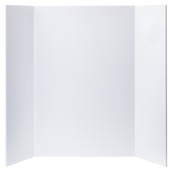 White Guide-Line 18" x 24" Foam Tri-Fold Display Board, 12 Pack