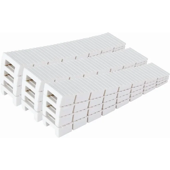 12 Pack White Multi Purpose Furniture Plastic Shims for Leveling Extreme Weight Capacity Wedges Easy to Snap Cut-to-fit Size Leveler for Toilet Shims, Doors, Windows, Sheds, Table