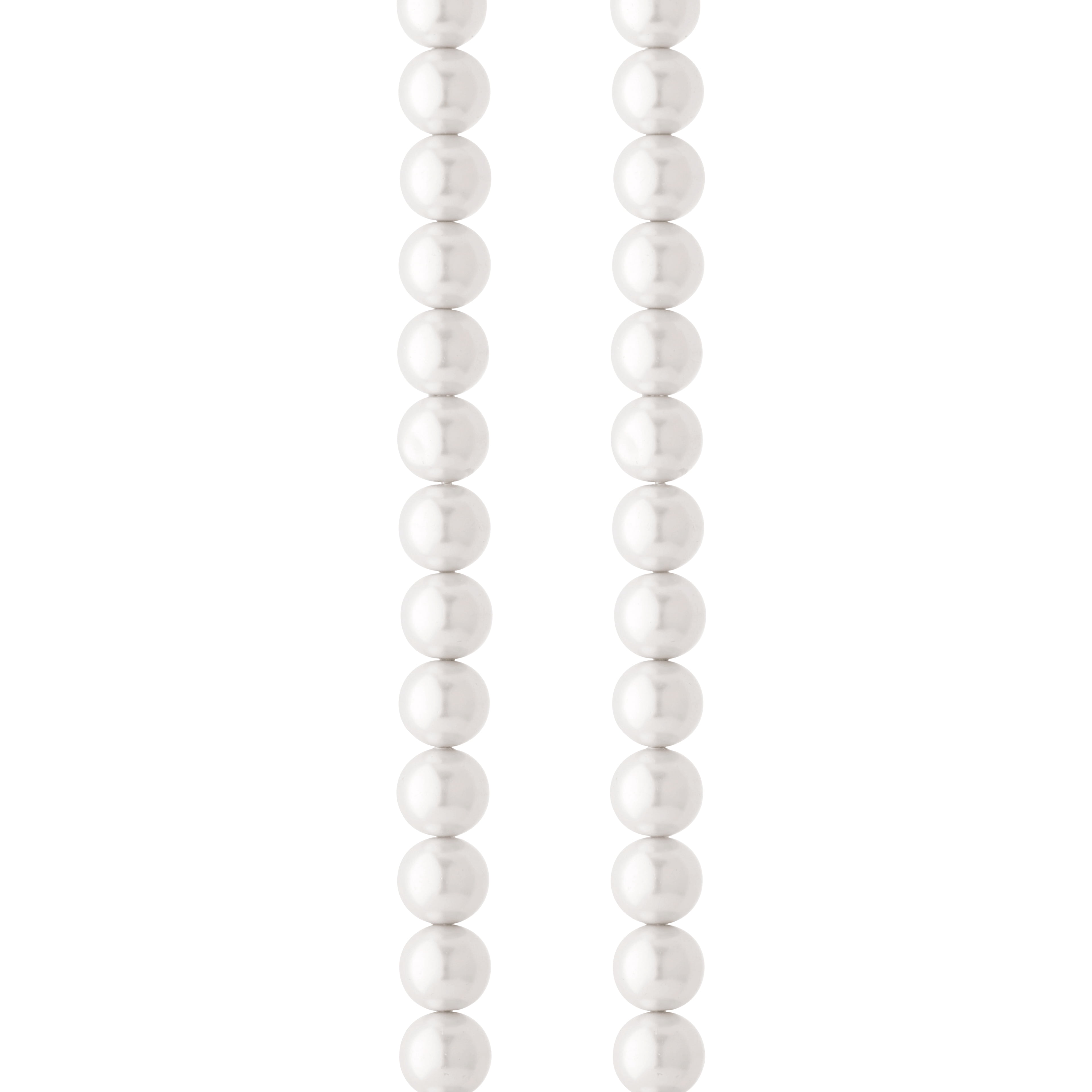 Bead Landing White Pearl Round Beads, 8mm, 12 Pack