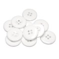 thumbnail image 1 of 12 Pcs White Plastic 0.75 inch 4 Hole Buttons for Sewing, Uniform, Clothing, Arts & Crafts, 1 of 7