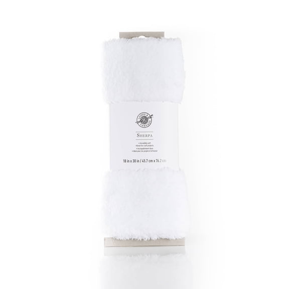 Loops & Threads White Sherpa Fabric Bundle, 12 Pack