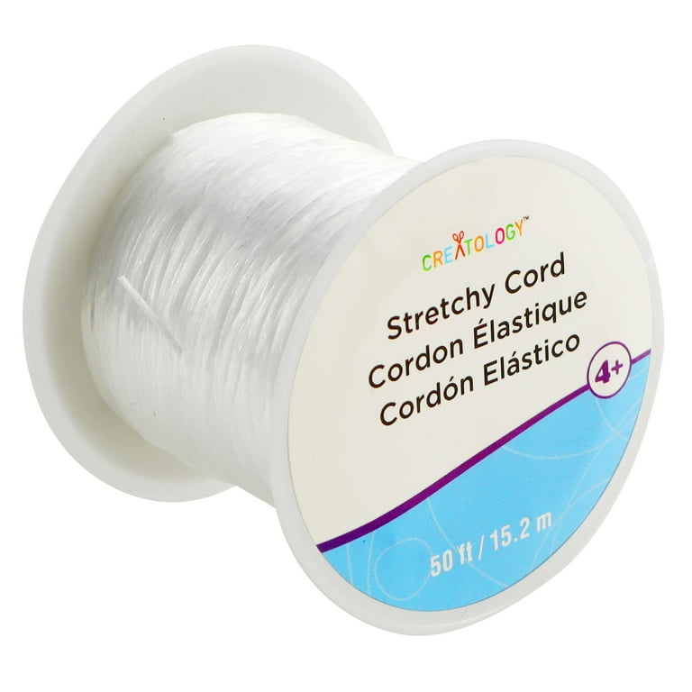 12 Pack: White Stretchy Cord by Creatology, Girl's, Size: 50