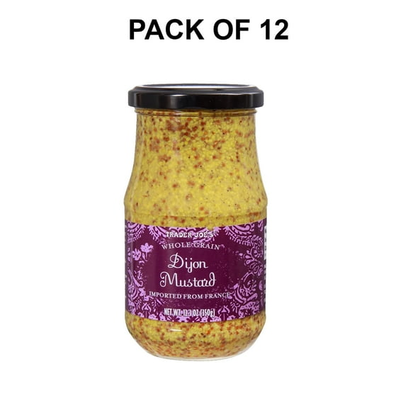 12 Pack Whole Grain Dijon Mustard - 12.3 oz