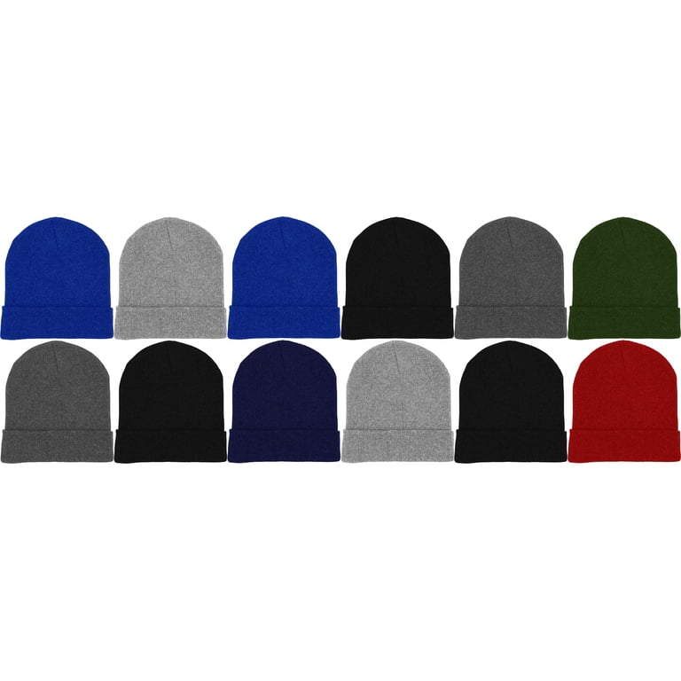 12 Pack Adult Beanie Hats for Men Women, Warm Cozy Knitted  display picture 2