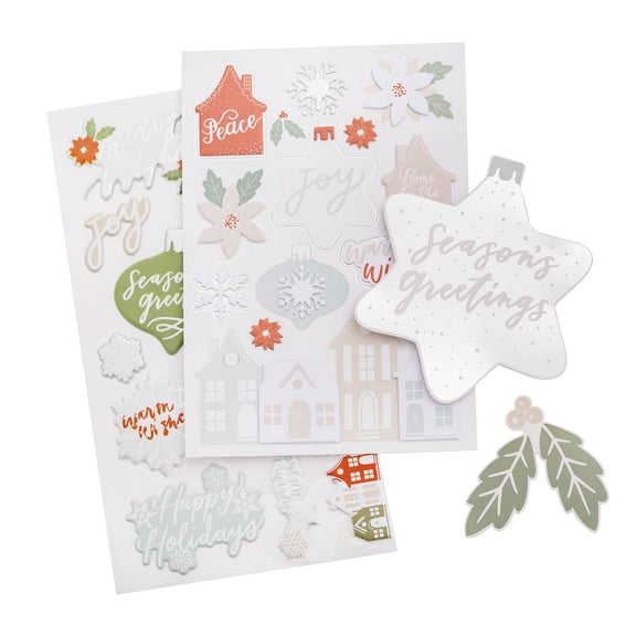 Recollections Winter Holiday Stickers, 12 Pack