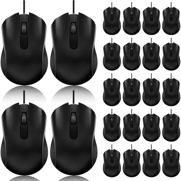 12 Pack Wired Mouse Bulk Computer Mouse Wired with Ergonomic Design Computer Mice Plug and Play USB for Students, Teachers Multi Device Compatibility for Classroom, Home, Office, Remote Work (12)