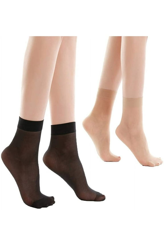 12 Pack Women's Nylon Socks Ankle High Sheer Pantyhose,nude