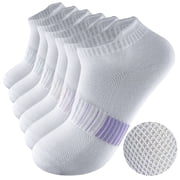 Sophproton 12-Pack Womens White Low Cut Athletic Socks, Arch Support Performance Ankle Socks, Fits Shoe Size 5-10