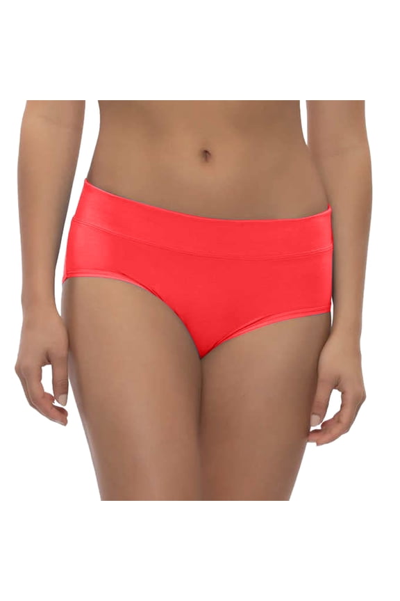 12 Pack Womens Underwear Large Size Mid Waist Bottom Solid Colour Briefs Panties Red L