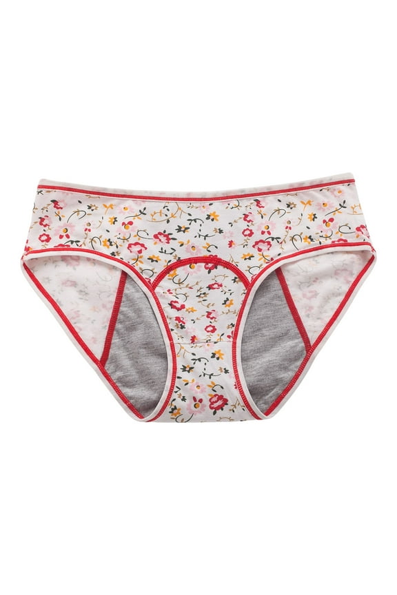 12 Pack Womens Underwear Leak Proof Heavy Postpartum Thong Panties,Red,M