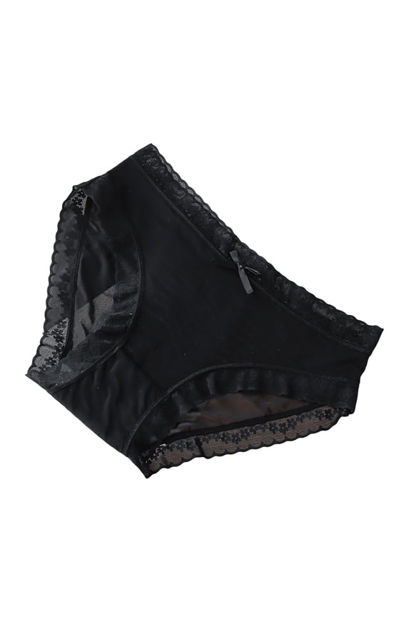 12 Pack Womens Underwear Letter Logo Low Waist Striped Tangas No Show Bikini Briefs Panties Black M