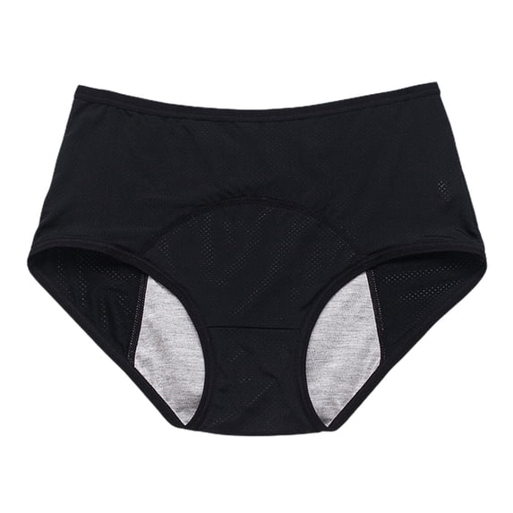 12 Pack Womens Underwear Plus Size Leak Proof Before And After Menstruation Medium To High Waisted Briefs Panties Black 8XL
