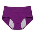 thumbnail image 1 of 12 Pack Womens Underwear Plus Size Leak Proof Before And After Menstruation Medium To High Waisted Briefs Panties Purple 3XL, 1 of 4