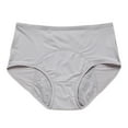 thumbnail image 1 of 12 Pack Womens Underwear Plus Size Leak Proof Before And After Menstruation Medium To High Waisted Briefs Panties Silver 4XL, 1 of 4