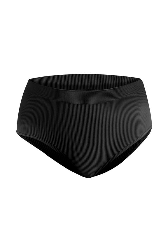 12 Pack Womens Underwear Threaded File Seamless Large Size Mid Waist Brazilian Student Pack Briefs Panties Black L