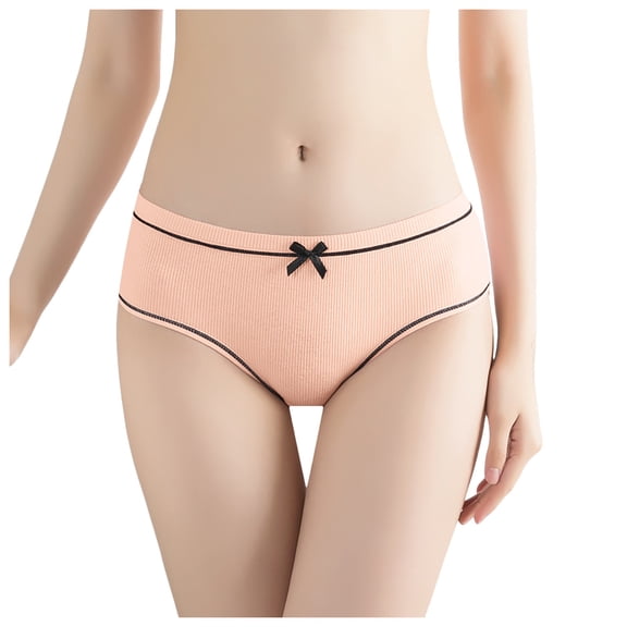 12 Pack Womens Underwear Threaded Mid Waist Cute Plus Size Soaking Wet Air Not Tight Briefs Panties XL