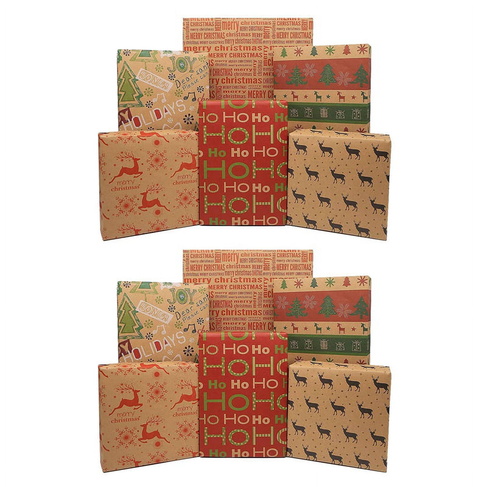 12 Pack Wrapping Paper Sheets,for Christmas Birthday Wrapping Paper Set ...