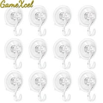 12PCS Wreath Hanger Suction Cup Hooks Heavy Duty Shower Wall Window Bathroom Holders Vacuum Holds up to 22 Lbs