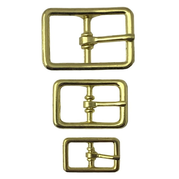 12 Pack Zinc Brass Plated Belt Buckle - 0.5" - 0.75" - 1"