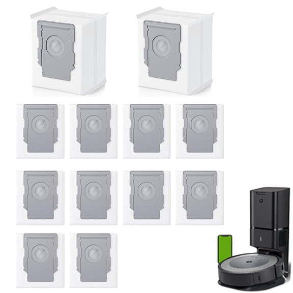 12 Pack i3+ j9+ Vacuum Bags for iRobot Roomba 104, 105, 405, 504, 505, 705, i7+, i8+, i3+, i4+, i5+, i6+, j5+, j6+, j7+, j8+, j9+, s9+, Combo10 Max, Roomba Replacement Bgs for all Clean Base models