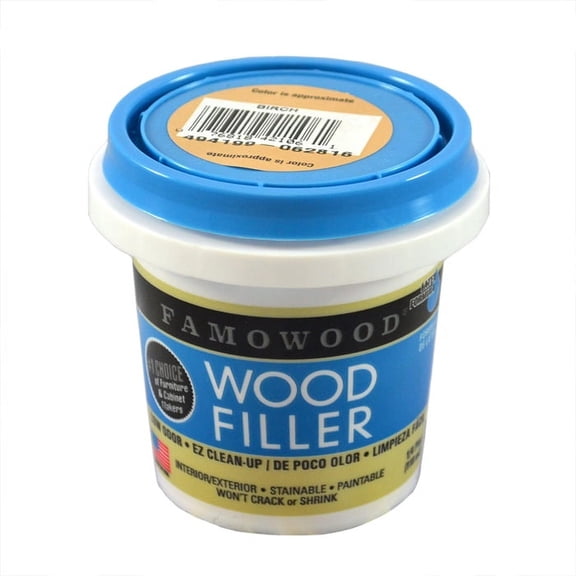 12-Pack of 1/4 pt Eclectic 40042106 Birch Famowood Water-Based Latex Wood Filler