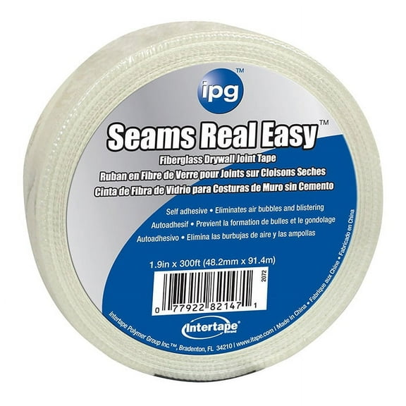 12-Pack of 1.88" x 300' Intertape 2072 White Seams Real Easy Fiberglass Drywall Joint Tape