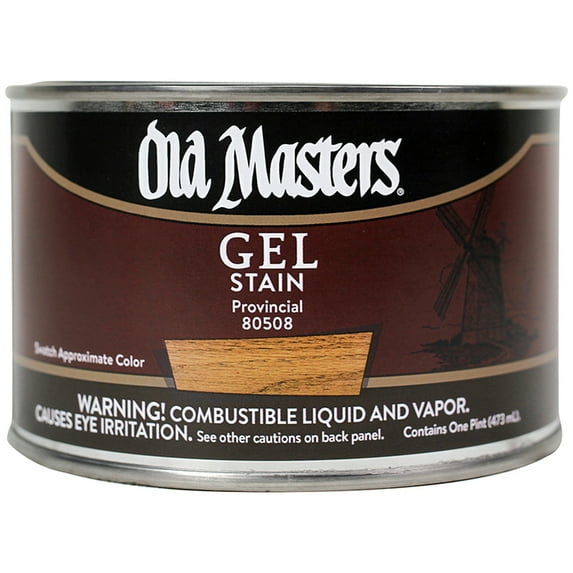 12-Pack of 1 pt Old Masters 80508 Provincial Gel Stain Oil-Based Stain