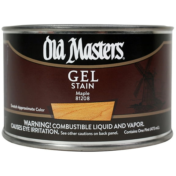 12-Pack of 1 pt Old Masters 81208 Old Masters Maple Oil-Based Gel Stain