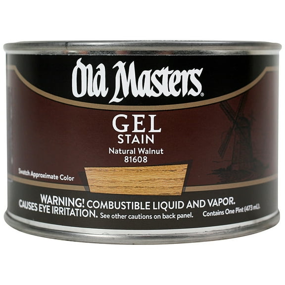 12-Pack of 1 pt Old Masters 81608 Natural Walnut Gel Stain Oil-Based Stain