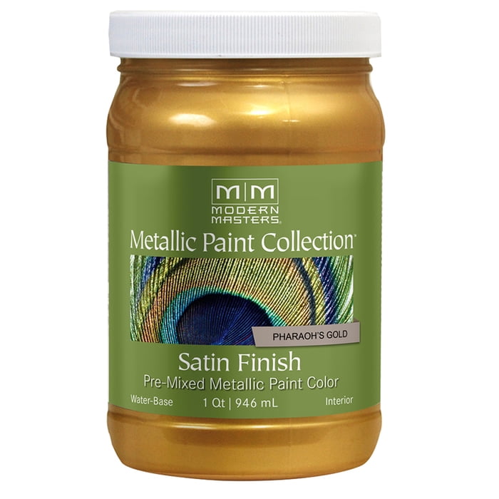 12-Pack of 1 qt Modern Masters ME660 Metallic Paint Collection Pharaoh’s Gold Water-Based Decorative Metallic Paint